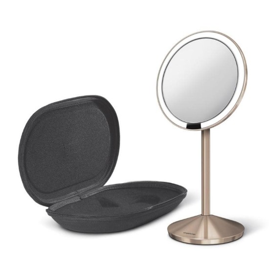 Oglinda cosmetica cu senzor 11,5 cm, Rose Gold - simplehuman