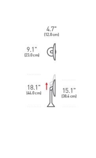 Oglinda cosmetica cu senzor, 23 cm, Argintiu - simplehuman