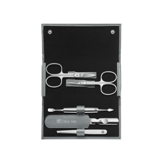 Set manichiura 5 piese cu etui, Gri - Zwilling Classic Inox