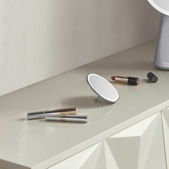 Oglinda cosmetica de buzunar cu senzor, 10,4 cm, Brushed - simplehuman