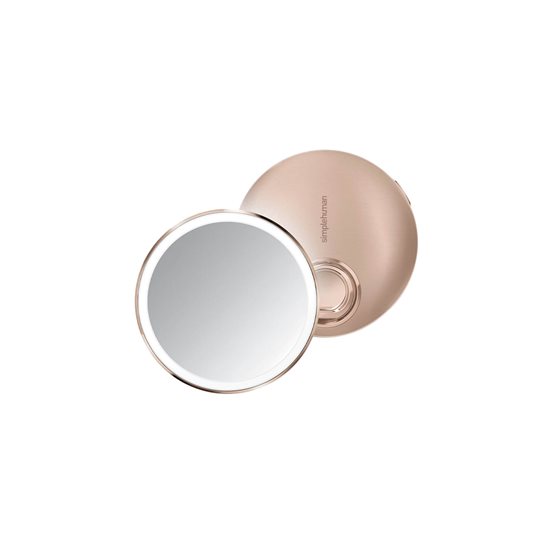 Oglinda cosmetica de buzunar cu senzor, 10,4 cm, Rose Gold - simplehuman