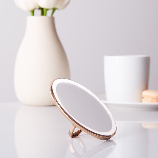 Oglinda cosmetica de buzunar cu senzor, 10,4 cm, Rose Gold - simplehuman