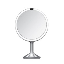 Oglinda cosmetica, cu senzor, 28,7cm, "Trio Max", Brushed - simplehuman