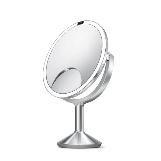 Oglinda cosmetica, cu senzor, 28,7cm, "Trio Max", Brushed - simplehuman