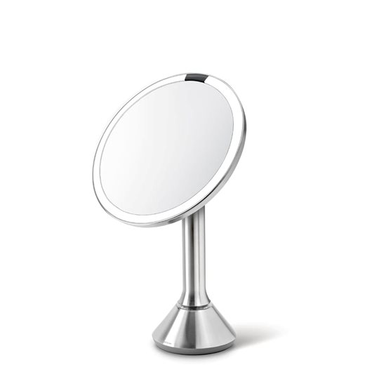 Oglinda cosmetica, cu control luminozitate, 20cm, Brushed - simplehuman