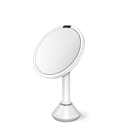 Oglinda cosmetica, cu control luminozitate, 20cm, White - simplehuman