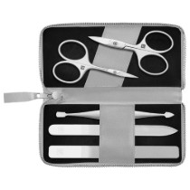 Set 5 piese, inox, etui piele vegana mar, Gri - Zwilling PREMIUM