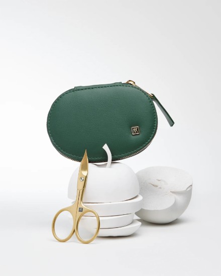 Set 3 piese, inox, etui piele vegana mar, Verde - Zwilling PREMIUM