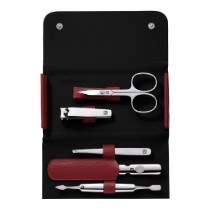 Set manichiura 5 piese, inox, portofel piele, Rosu - Zwilling Classic Inox